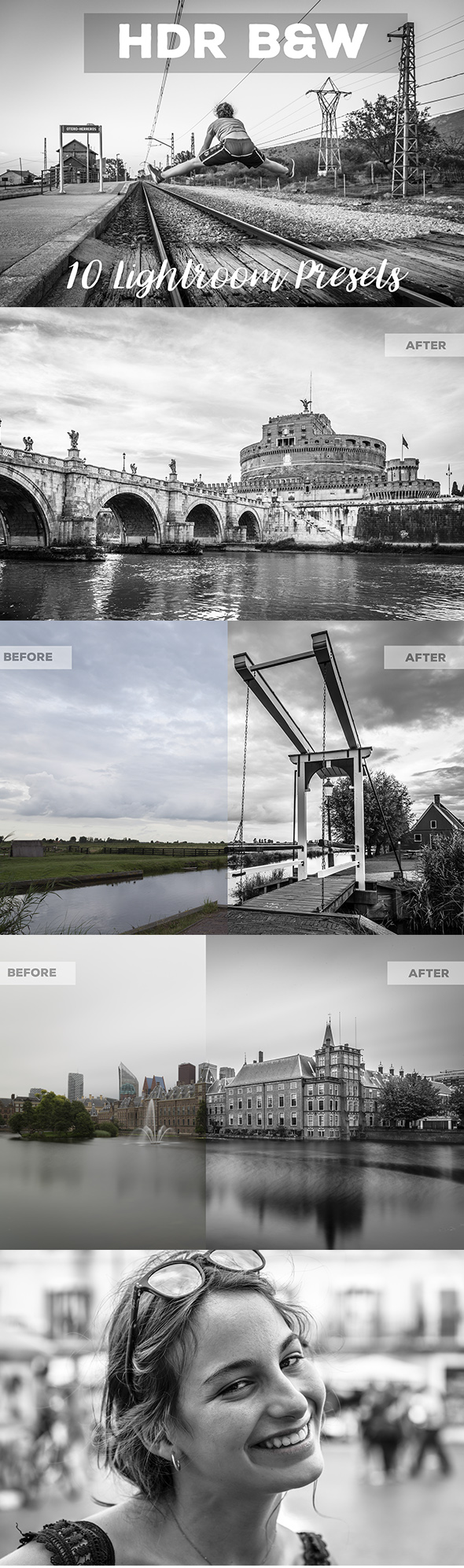 Black And White HDR Lightroom Presets - Black and white Lightroom Presets