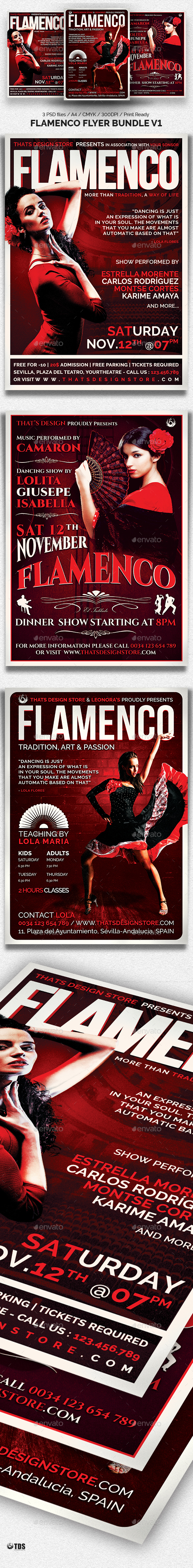 Flamenco Flyer Bundle V1 - Events Flyers