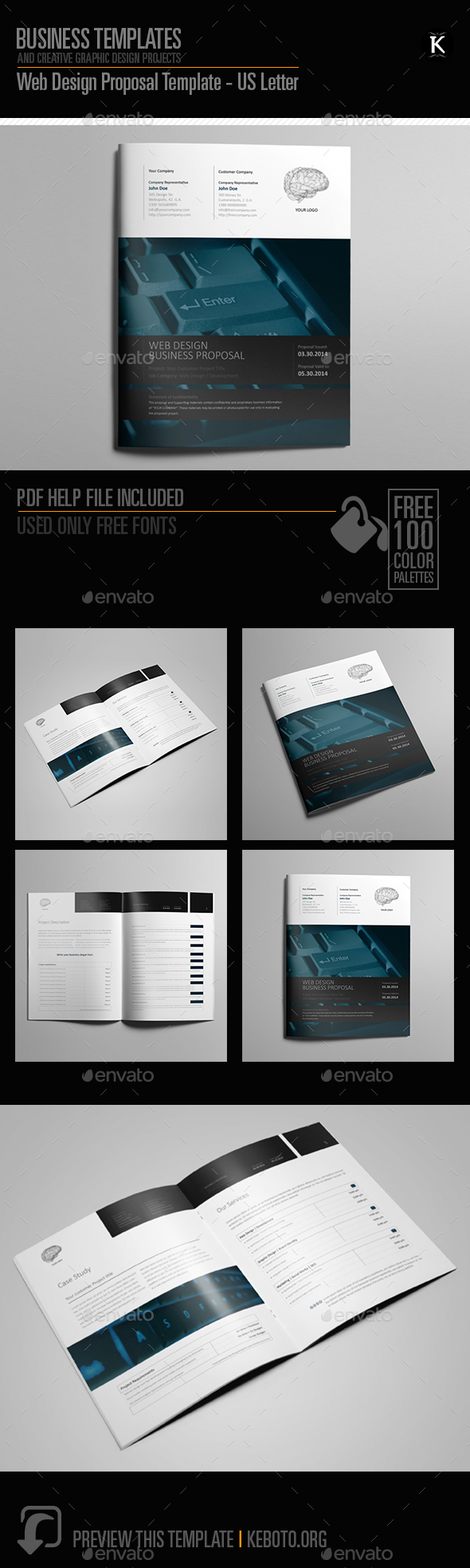 Web Design Proposal US Letter by Keboto | GraphicRiver