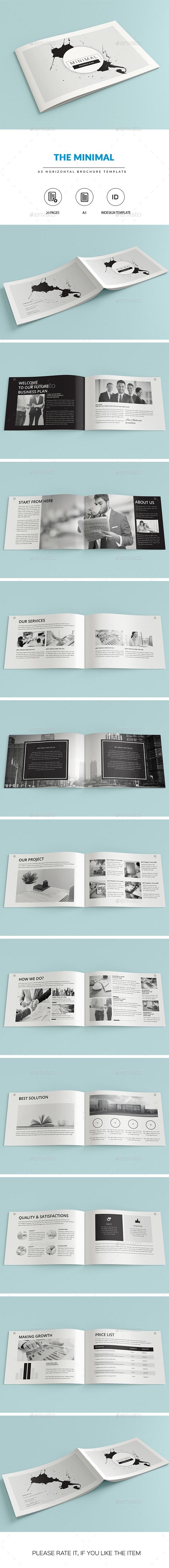 MINIMAL | A5 Business Brochure-Indesign Template - Catalogs Brochures