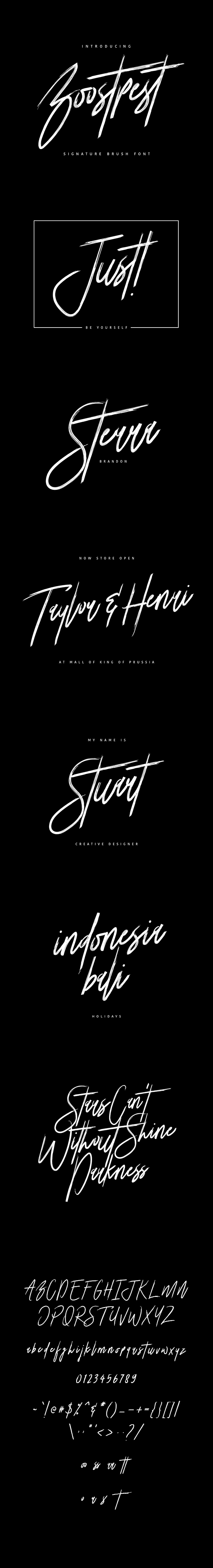 Boostpest Brush Font - Handwriting Fonts