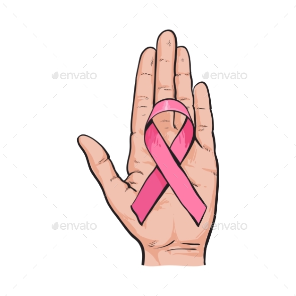 Pink Ribbon Breast Cancer Awareness Symbol - Health/Medicine Conceptual
