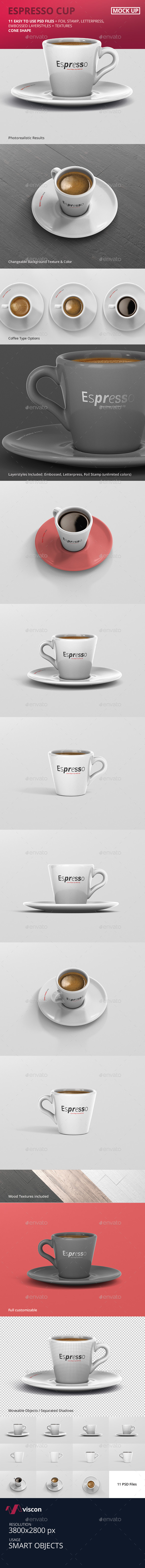 Espresso Cup Mockup - Cone Shape - Food and Drink Packaging