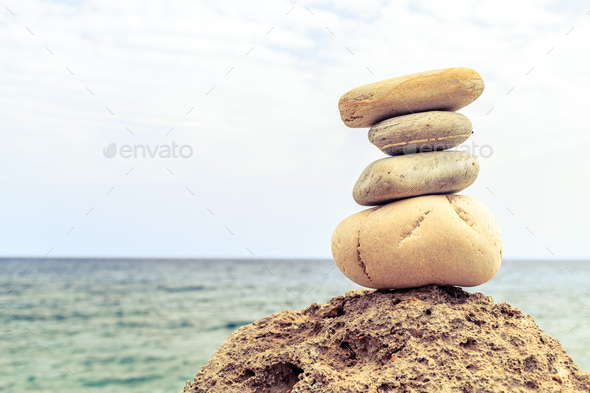 Stones balance inspiration wellness concept - Stock Photo - Images