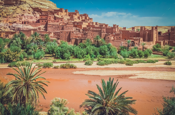 Ait Benhaddou, moroccan ancient fortress - Stock Photo - Images