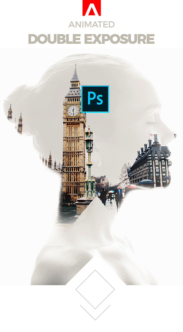 Animated Double Exposure Action - Photo Effects Actions