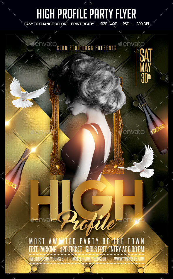 High Profile Party Flyer - Clubs & Parties Events