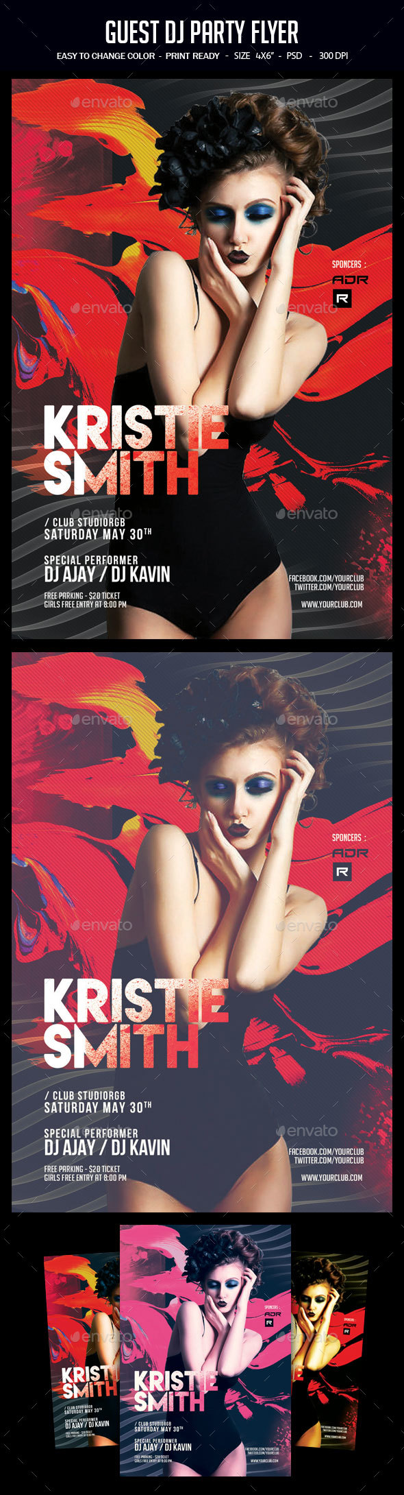 Guest Dj Party Flyer - Clubs & Parties Events