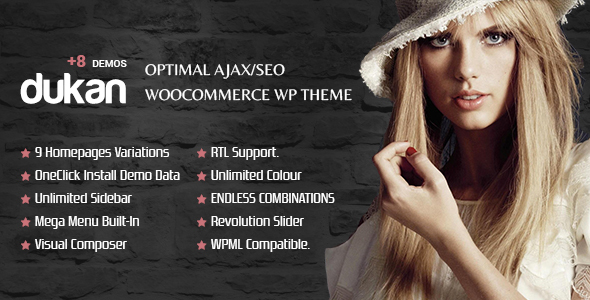 DUKAN - Optimal AJAX/SEO WooCommerce Multipurpose WP Theme - WooCommerce eCommerce