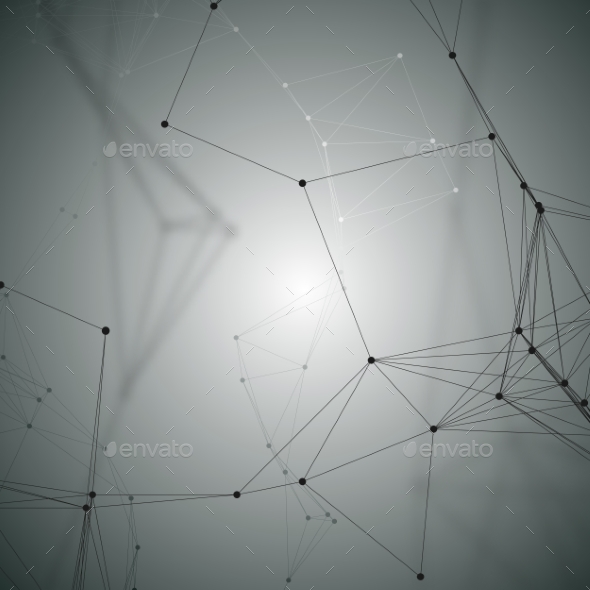 Chemistry Pattern, Connecting Lines and Dots - Tech / Futuristic Backgrounds