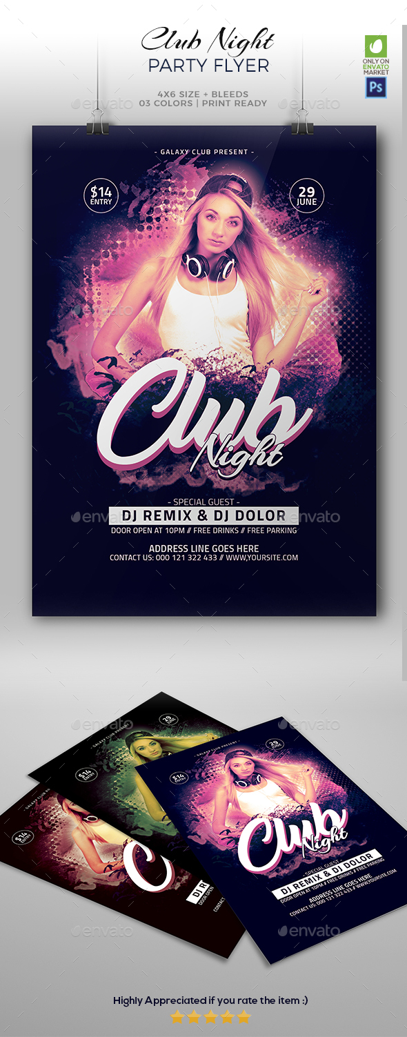 Club Night Party Flyer - Clubs & Parties Events