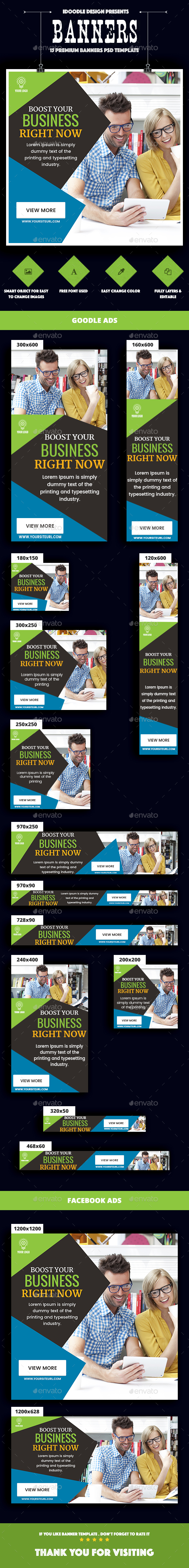 Multipurpose, Business, Corporate Banners Ad - Banners & Ads Web Elements