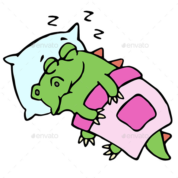 Sleeping Dinosaur - Animals Characters