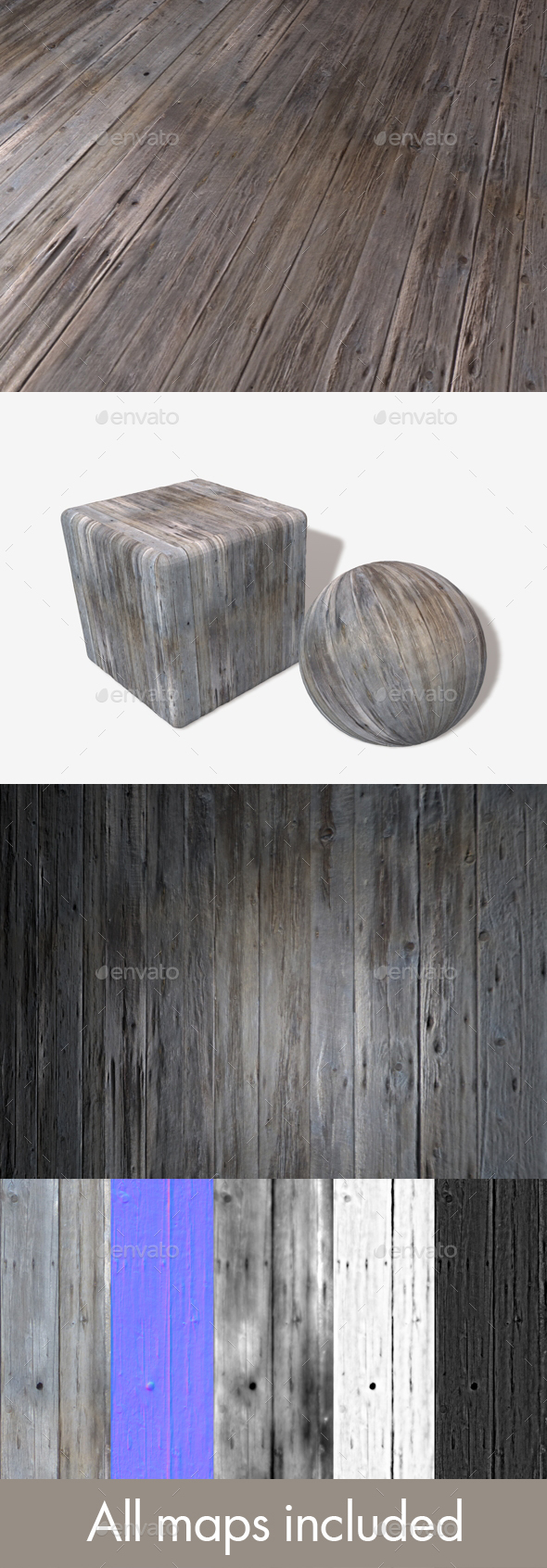 Old Wooden Planks - 3Docean 20032604