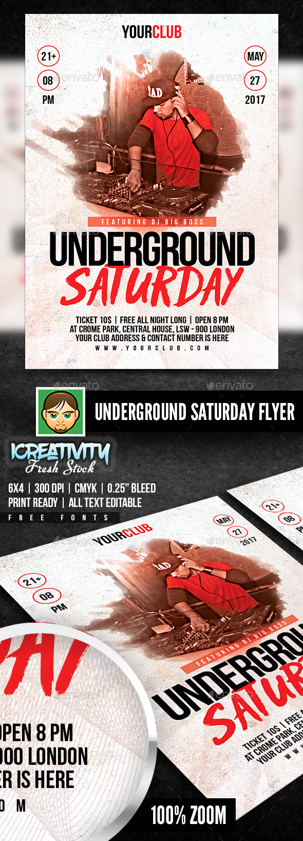 Underground Saturday Flyer - Events Flyers