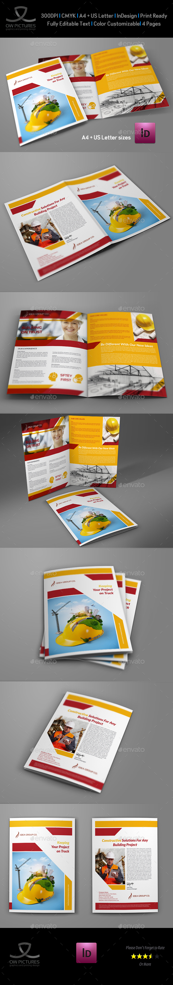 Construction Company Brochure Bi-Fold Vol.2 - Corporate Brochures