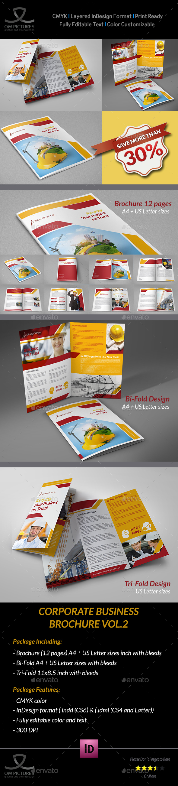 Construction Company Brochure Bundle Vol.2 - Corporate Brochures