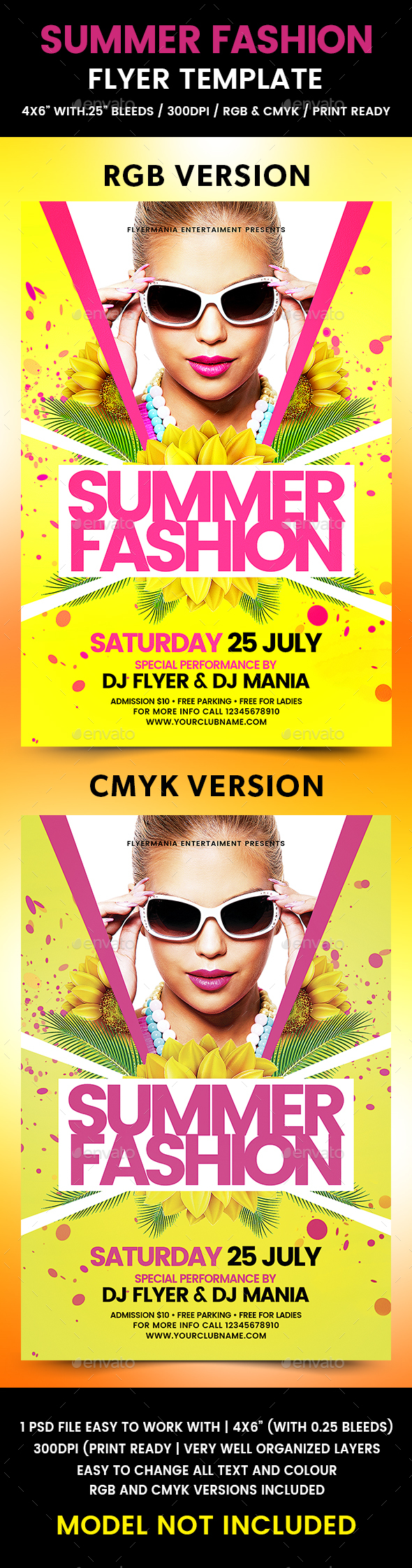 Summer Fashion Flyer Template - Events Flyers