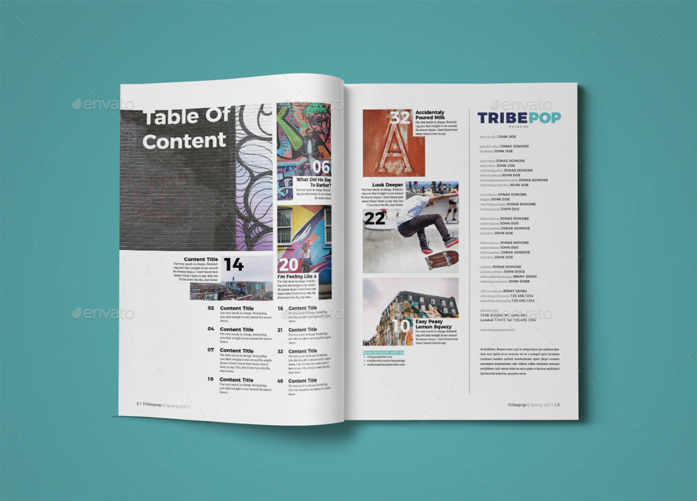 Tribepop Magazine Template, Print Templates | GraphicRiver