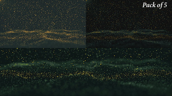 Golden Cinematic Particles Backgrounds Loop