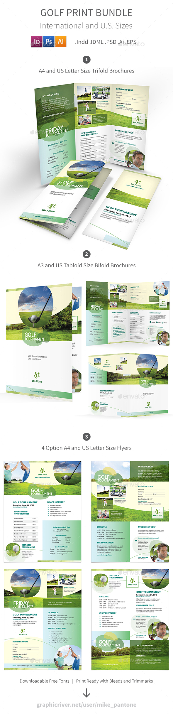 Golf Print Bundle 6 - Informational Brochures