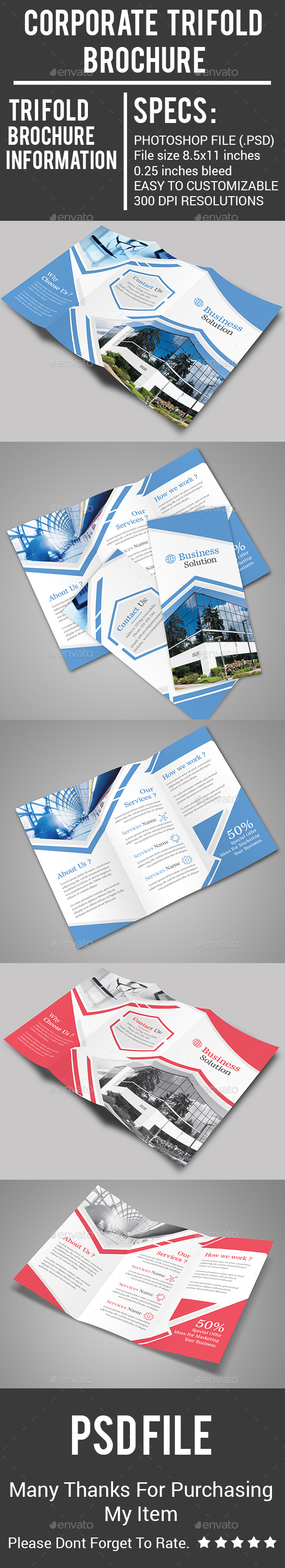 Corporate TriFold Brochure - Corporate Brochures