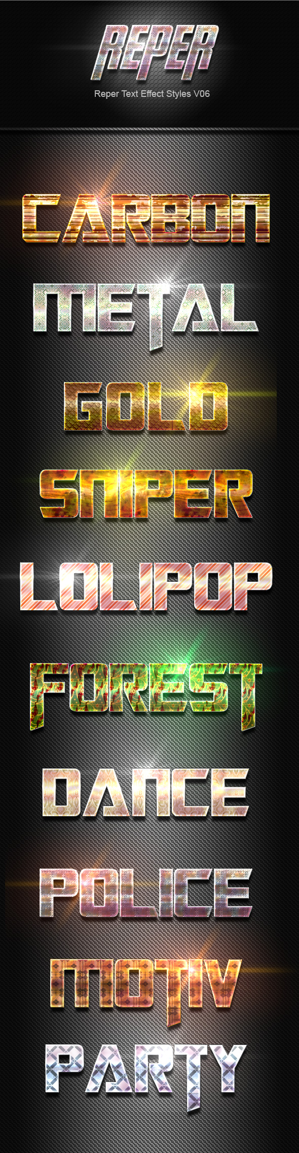 Reper Text Effect Styles V06 - Text Effects Styles