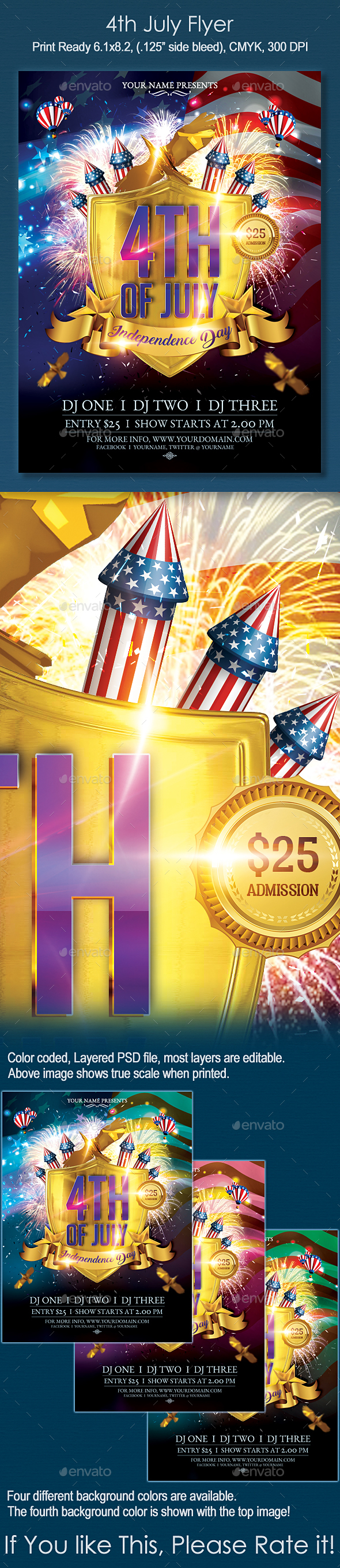4th of July Flyer - Holidays Events
