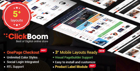 ClickBoom - Advanced OpenCart 2.3 Shopping Theme With Mobile-Specific Layouts - OpenCart eCommerce