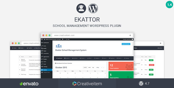 Ekattor School Manager Wordpress Plugin - CodeCanyon Item for Sale