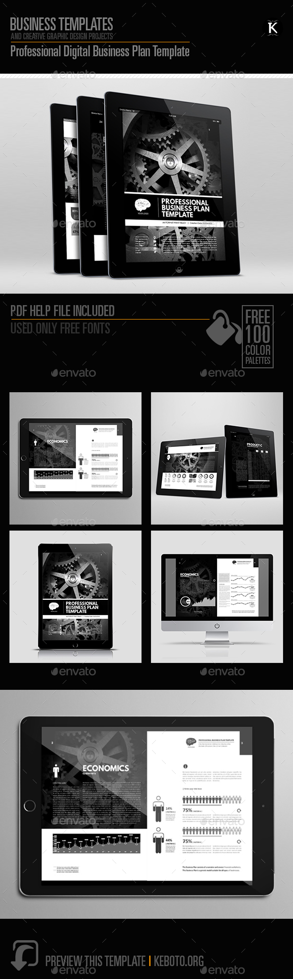 Professional Digital Business Plan Template - ePublishing