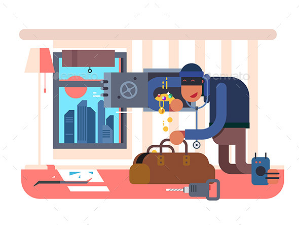 Burglar in the Apartment - People Characters