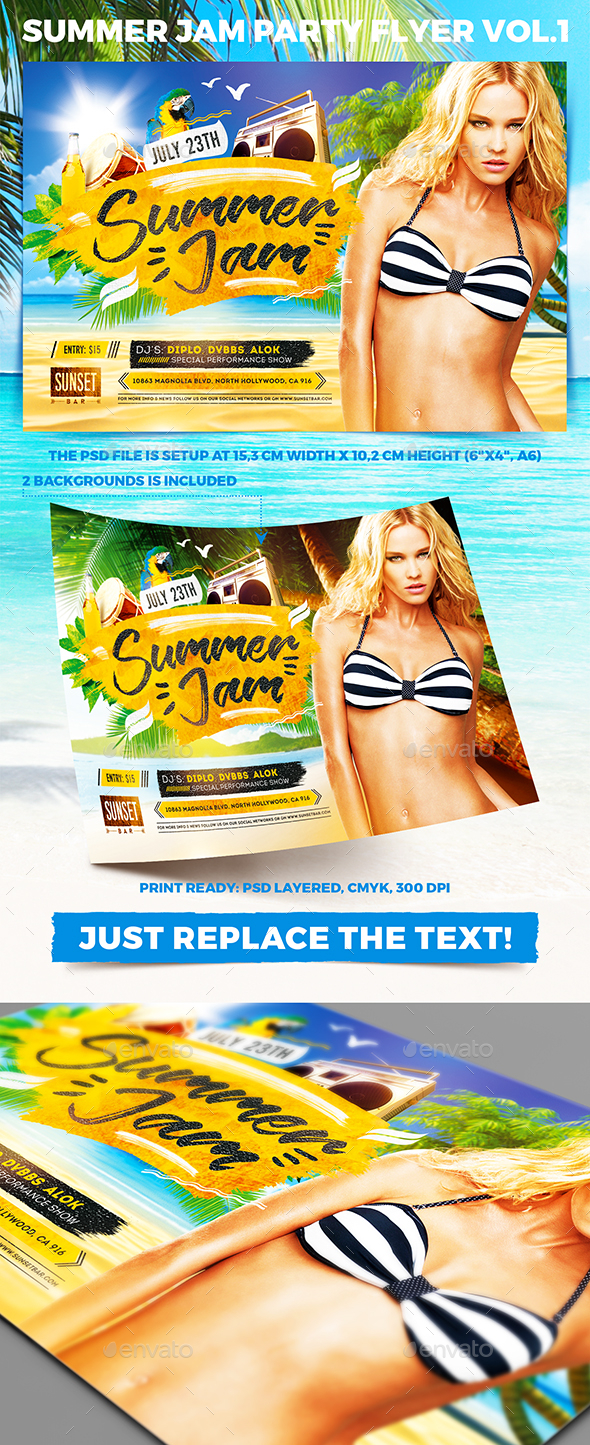 Summer Jam Party Flyer vol.1 - Clubs & Parties Events