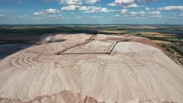 Mountains of Products for the Production of Potash Salt alt