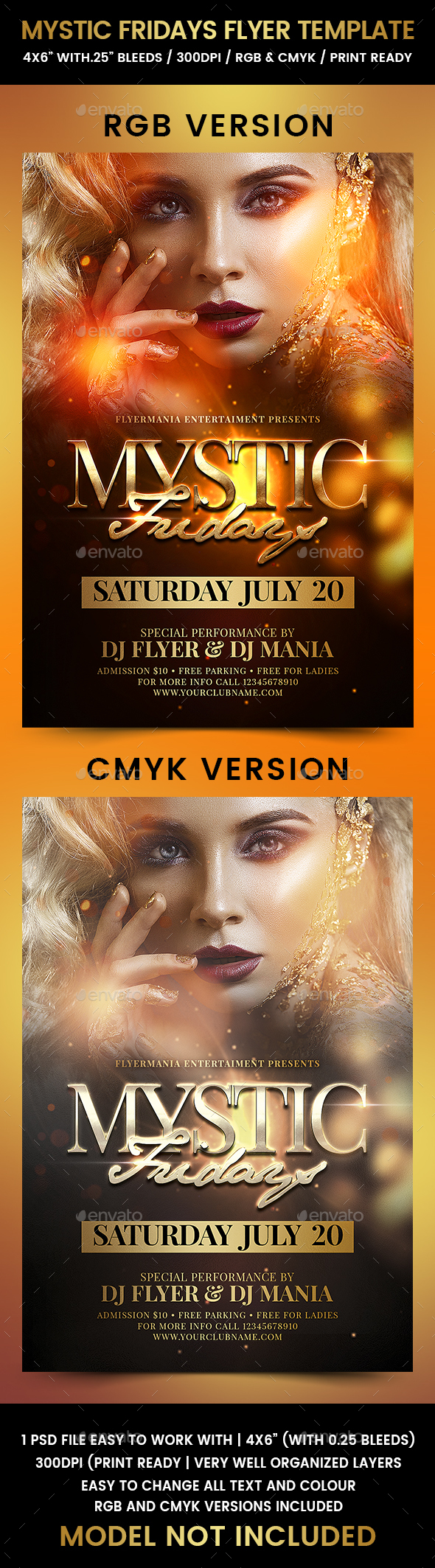 Mystic Fridays Flyer Template - Clubs & Parties Events