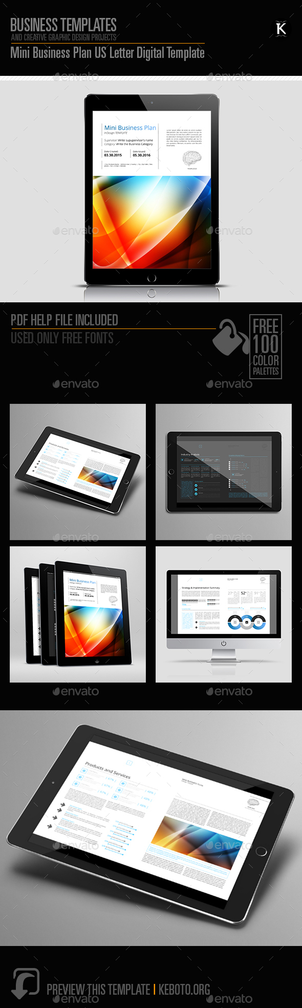 Mini Business Plan US Letter Digital Template Mini Business Plan US Letter Digital Template