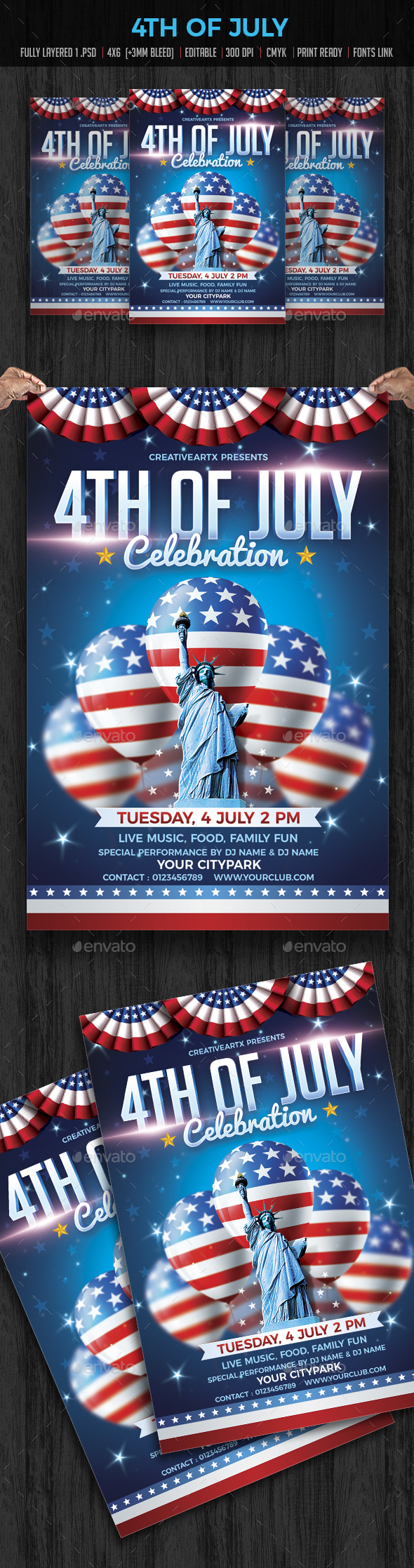 4th of July Flyer - Events Flyers