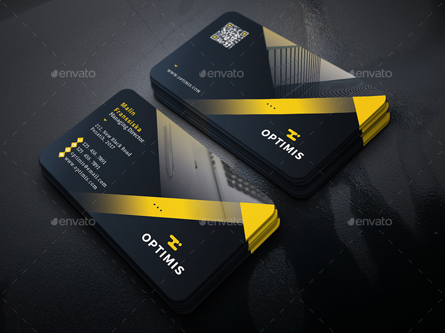 horizontal abstract business card by shapetrick graphicriver horizontal business card