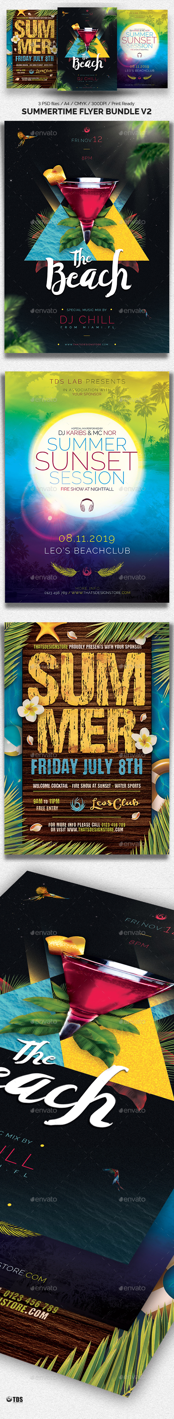 Summertime Flyer Bundle V2 - Clubs & Parties Events