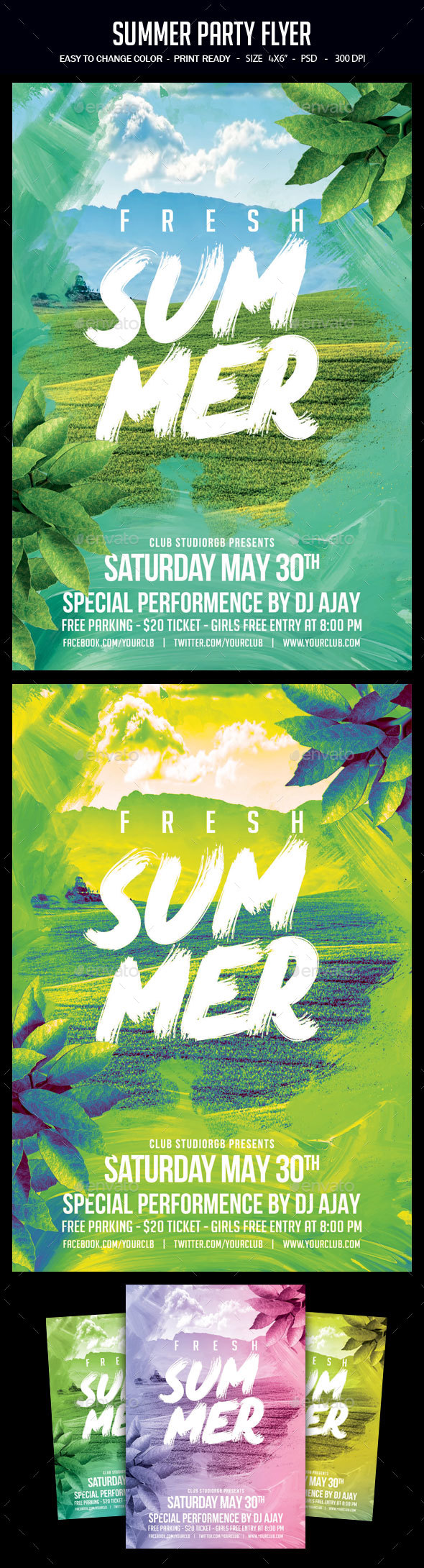 Summer Party Flyer - Clubs & Parties Events