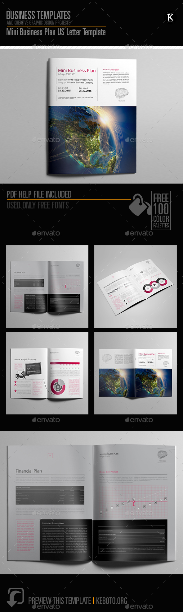 Mini Business Plan US Letter Template Mini Business Plan US Letter Template
