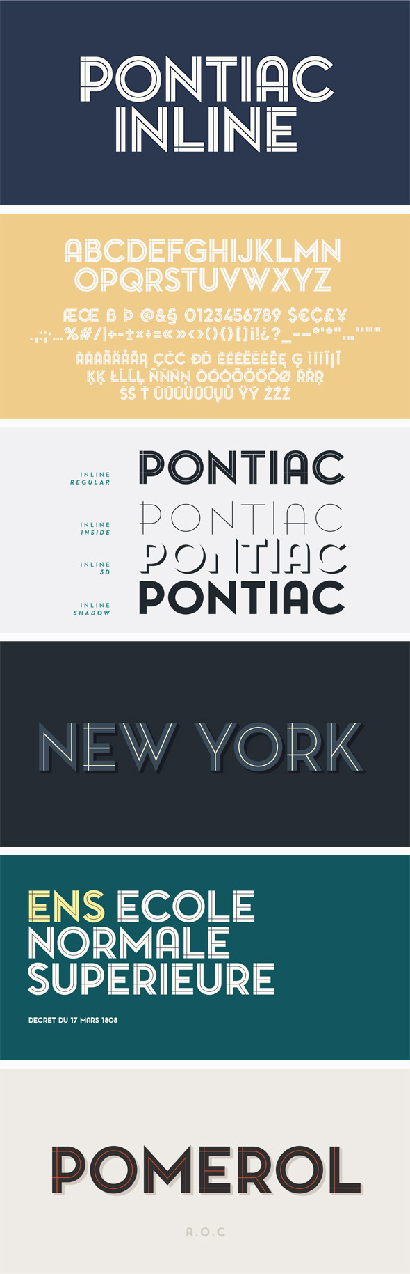 Pontiac Inline Font Pack by SCType | GraphicRiver