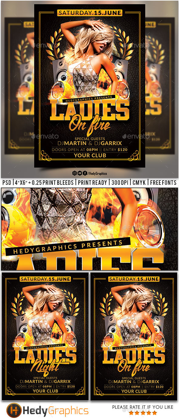 Ladies Night Flyer - Clubs & Parties Events