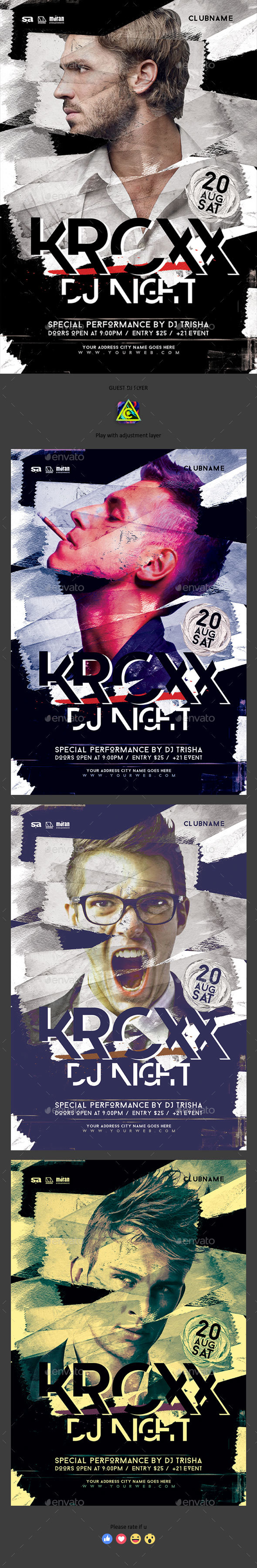 Guest DJ Flyer - Clubs & Parties Events
