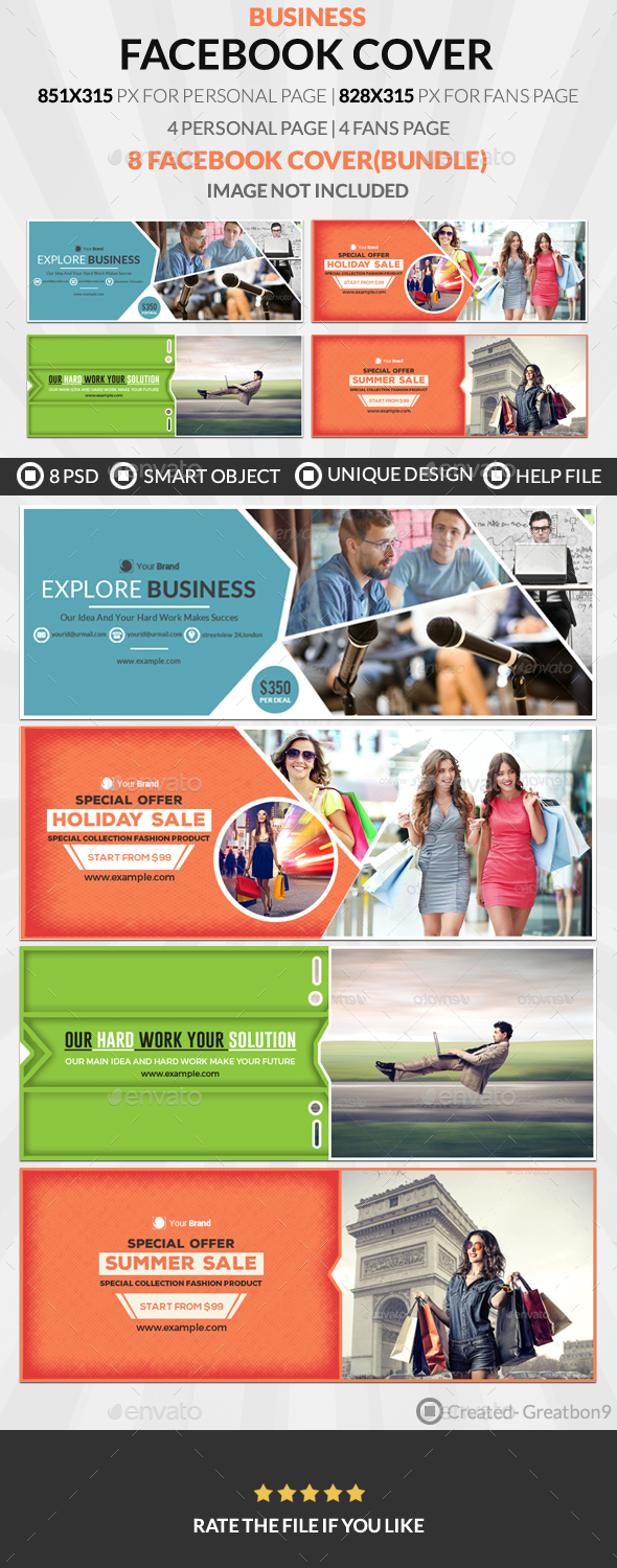 Facebook Cover Bundle(vol : 7) - 4 Design - Facebook Timeline Covers Social Media