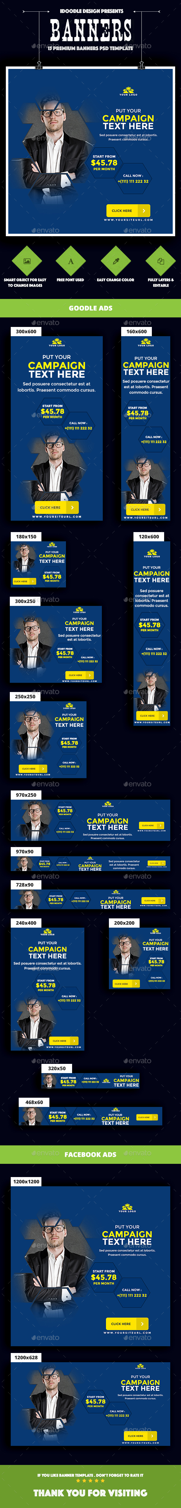 Business, Corporate, Investment Banners Ads - Banners & Ads Web Elements
