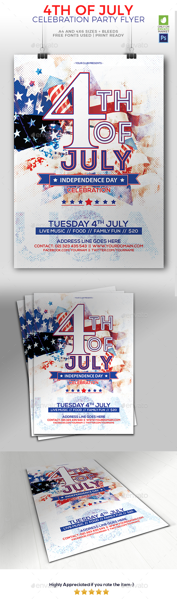 4th Of July 01 - Events Flyers