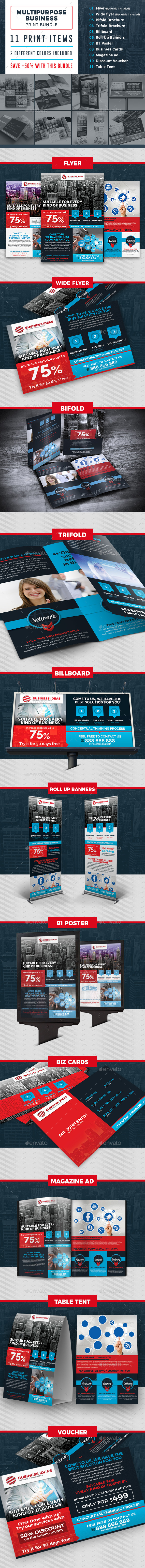 Multipurpose Business Print Template Bundle - Print Templates