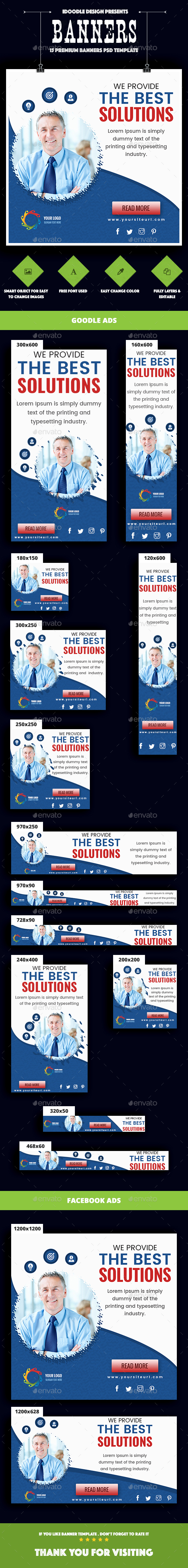 Multipurpose,Corporate, Business Banners Ad - Banners & Ads Web Elements