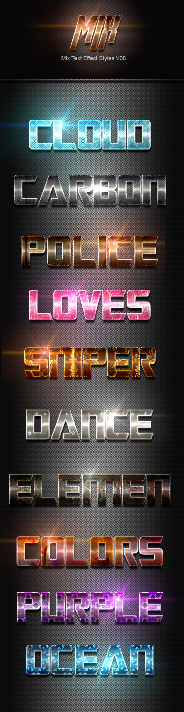 Mix Text Effect Styles V08 - Text Effects Styles